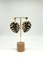 Pendientes Hoja Monstera Noire